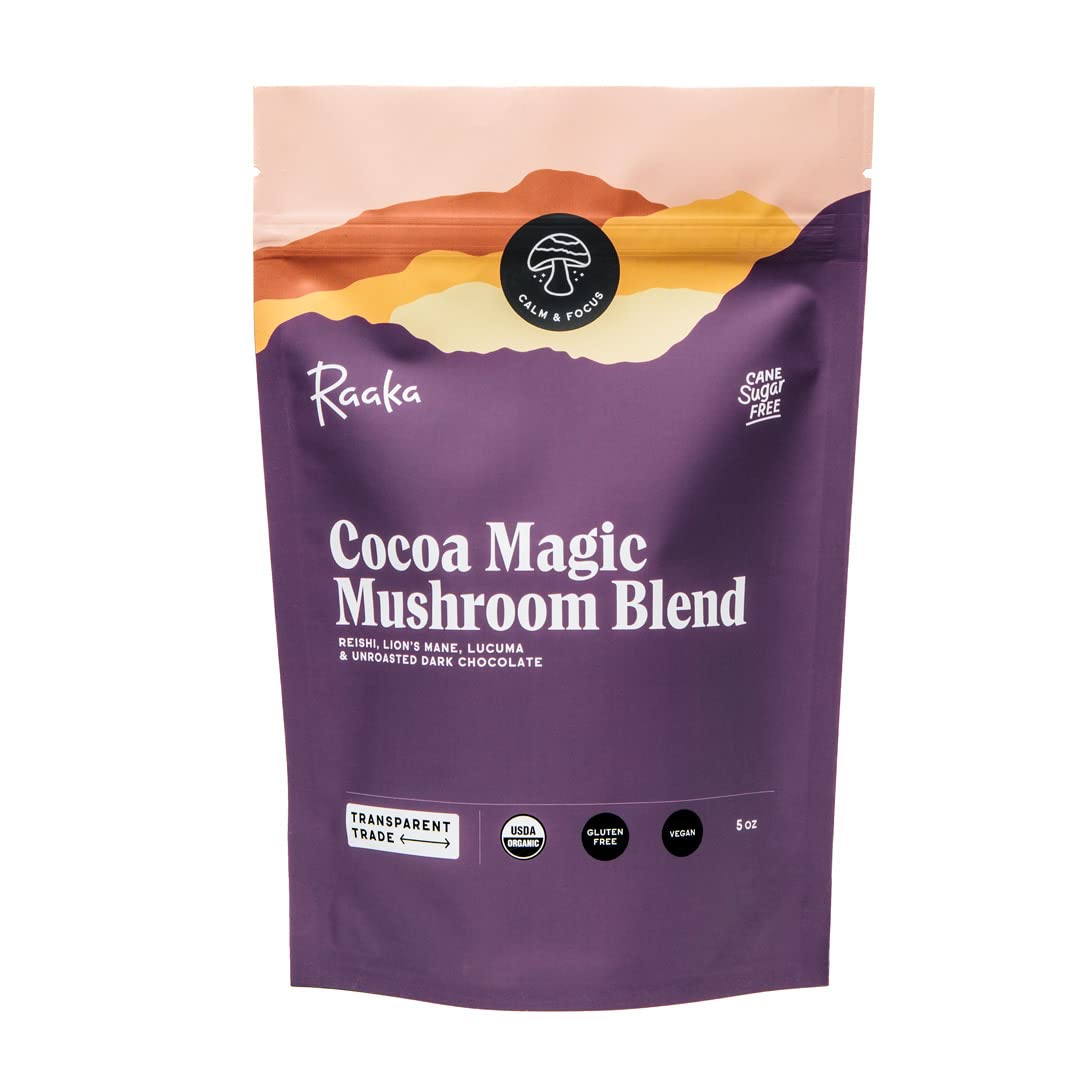 Raaka Cocoa Magic Mushroom Hot Chocolate - 5 oz. Bag (8 Servings)