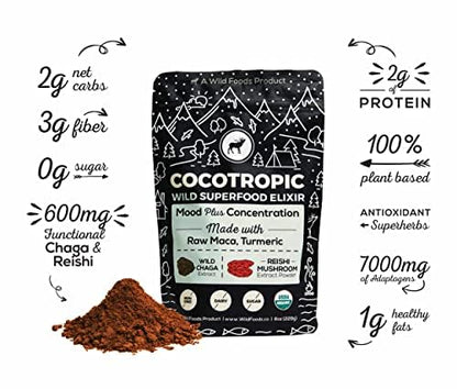 Organic Cocotropic Superfood Mushroom Hot Chocolate Mix - 8 oz