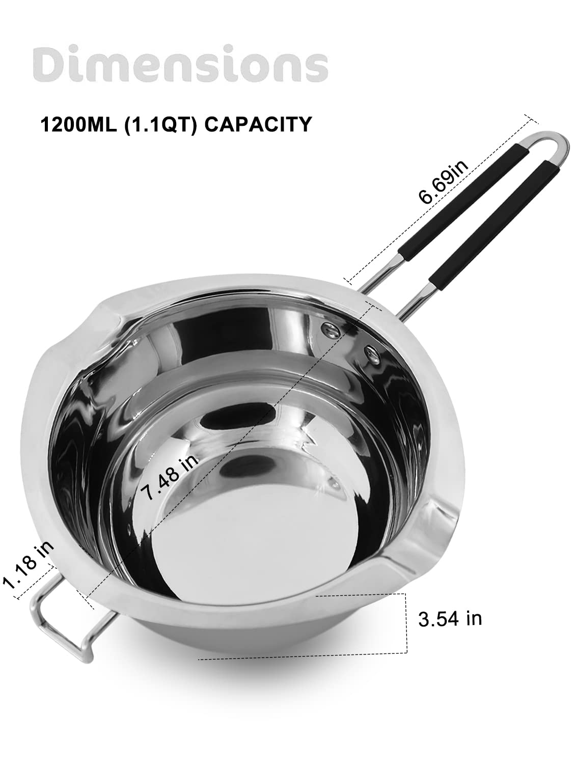 Double Boiler Pot for Crafting Mushroom-Infused Chocolate