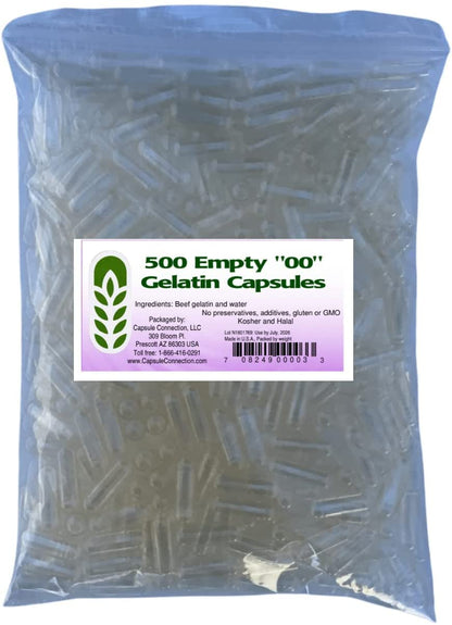 Bulk Clear Gelatin Capsules - Empty '00' Size