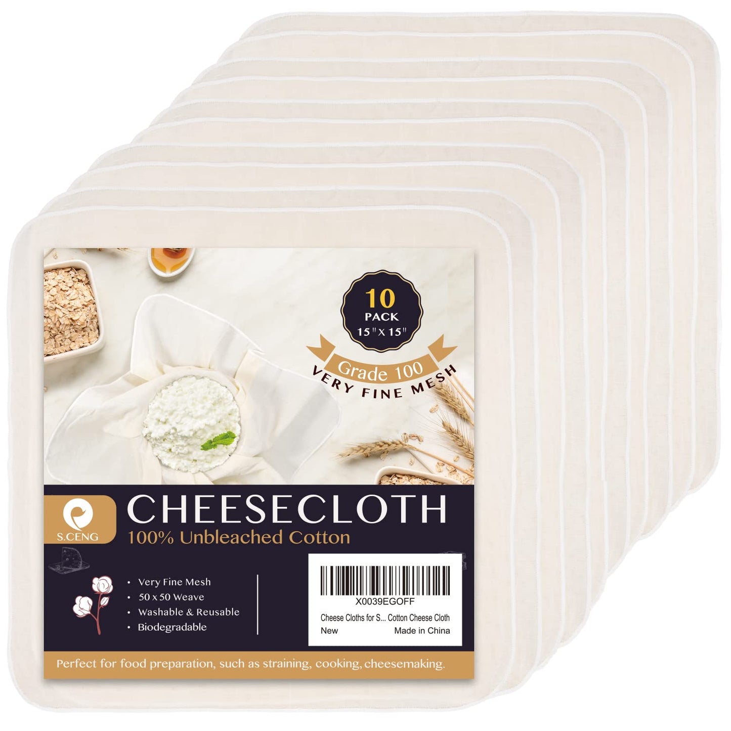 Lemon Tek - Ultra-Fine Cheesecloth for Straining Mushroom Powder