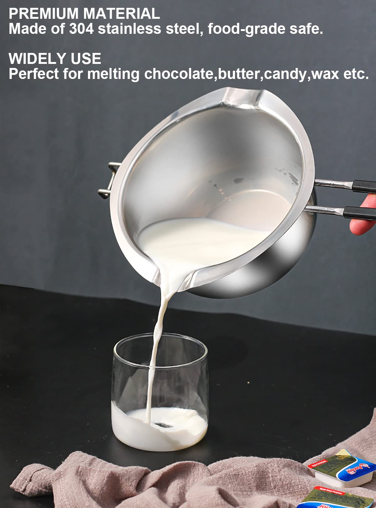 Double Boiler Pot for Crafting Mushroom-Infused Chocolate