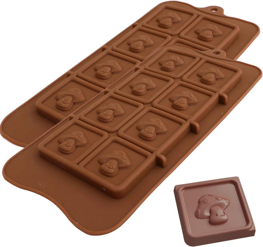 Mushroom Candy Bar Silicone Mold - 8-Piece Set (15 ml per Cavity)