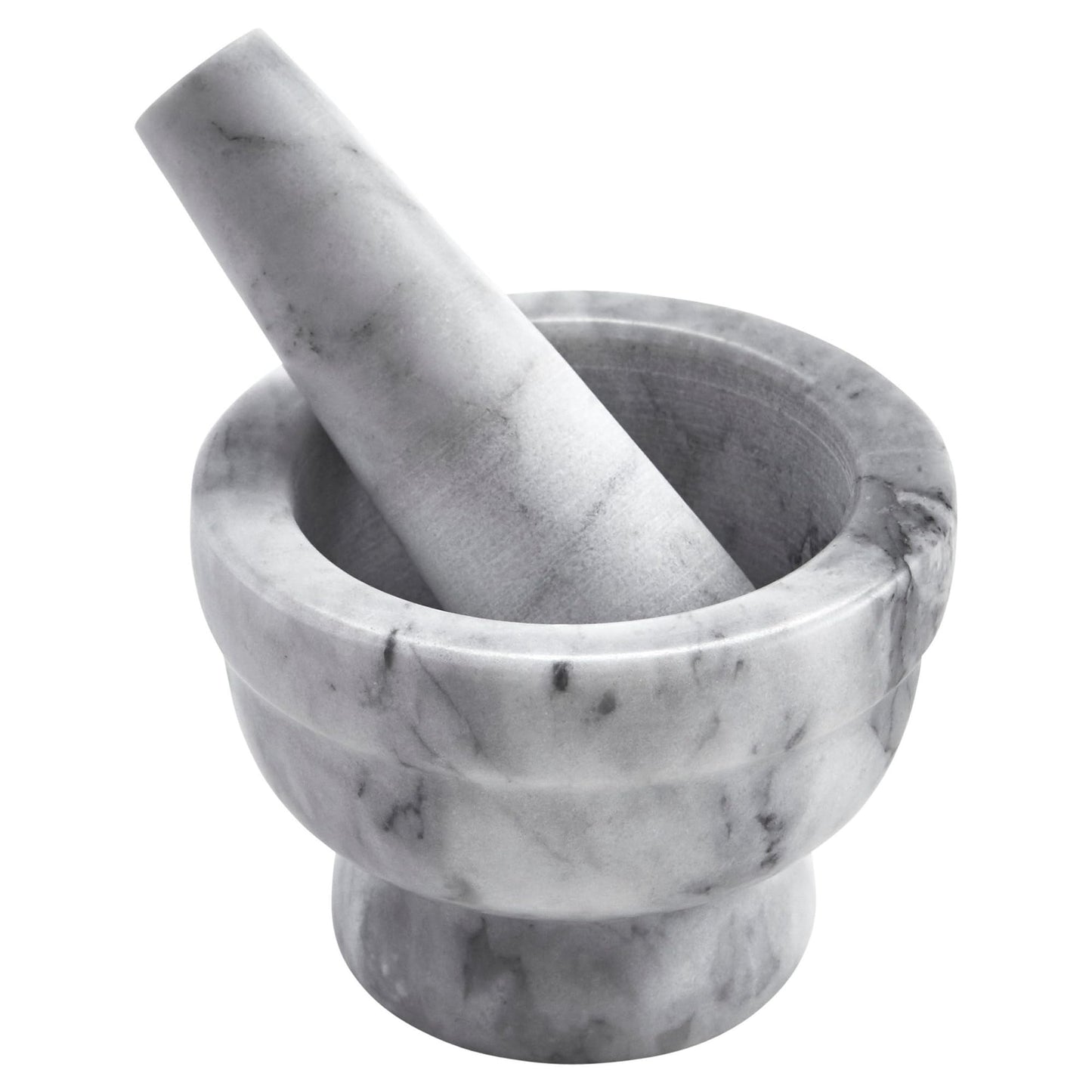 Compact Granite Mortar and Pestle - 3.75” - Polished Finish for Mushroom Powder Preparation