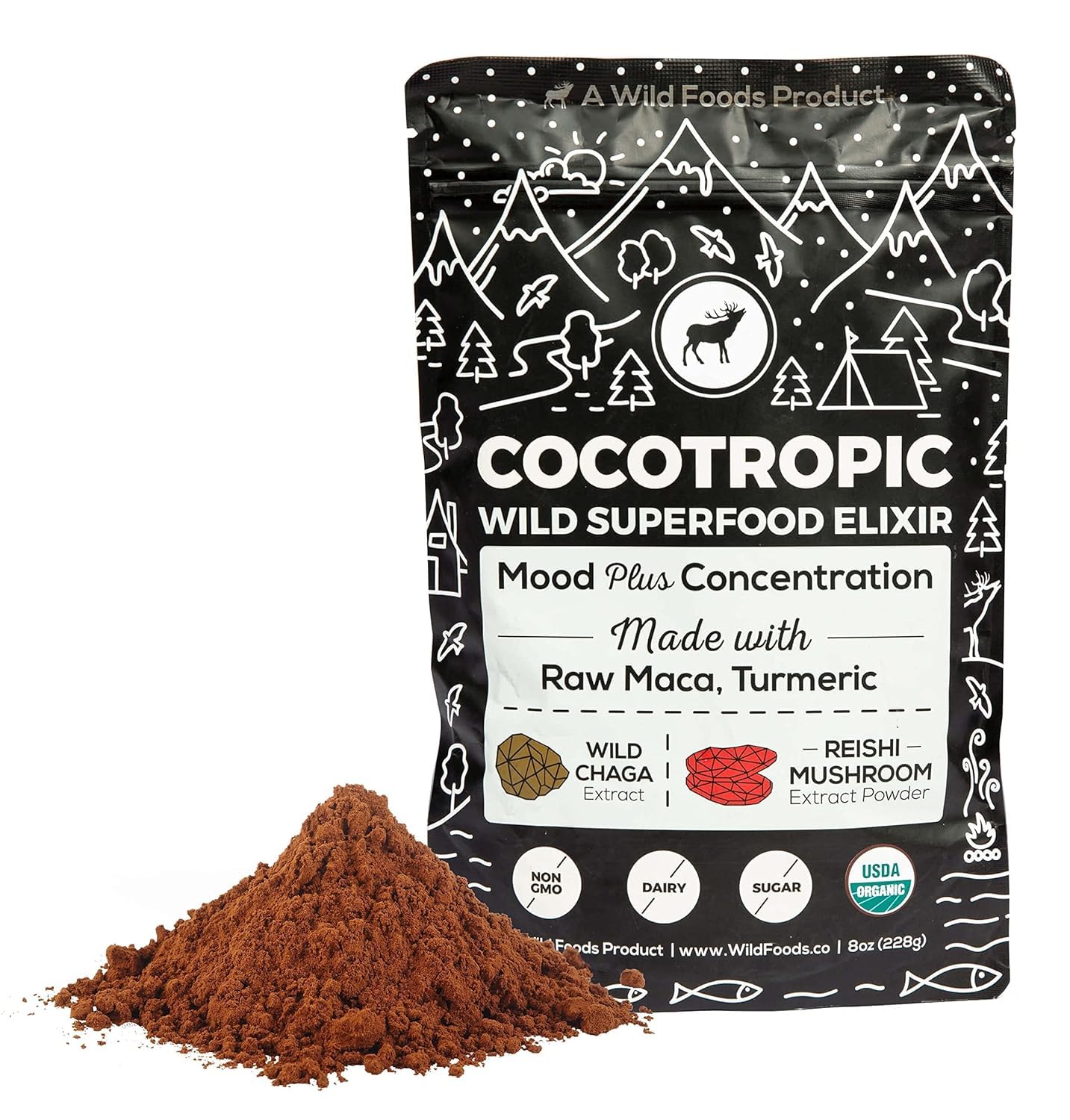 Organic Cocotropic Superfood Mushroom Hot Chocolate Mix - 8 oz