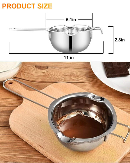 Double Boiler Pot for Crafting Mushroom-Infused Chocolate