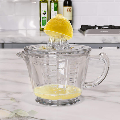 Lemon Tek Glass Measuring Cup with Built-In Juicer