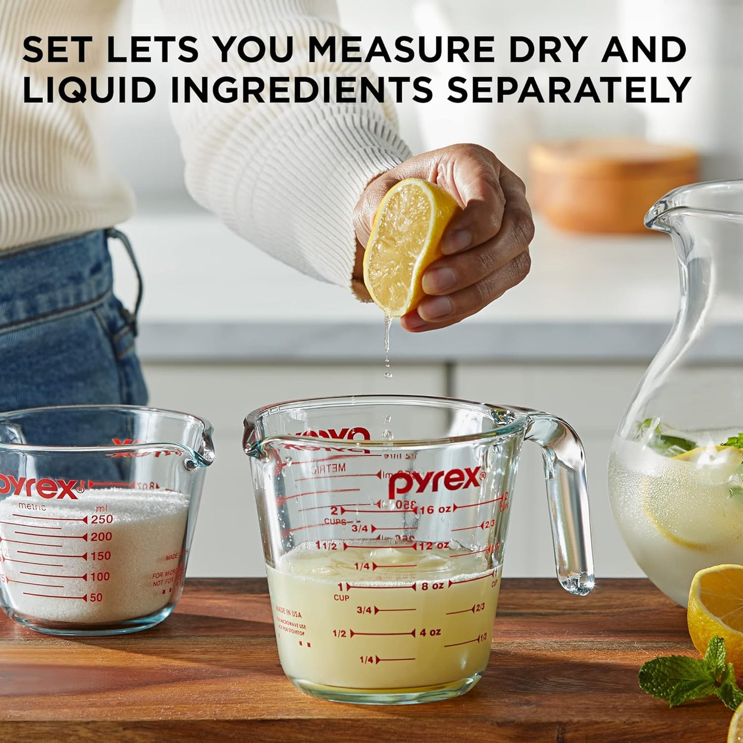 Lemon Tek Glass Measuring Cup Set