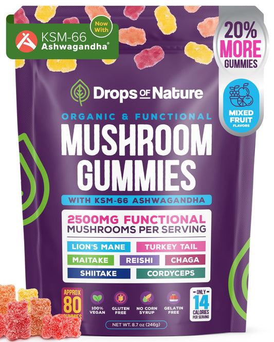 Ashwagandha & Lion’s Mane Mushroom Gummies