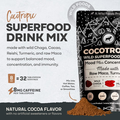 Organic Cocotropic Superfood Mushroom Hot Chocolate Mix - 8 oz