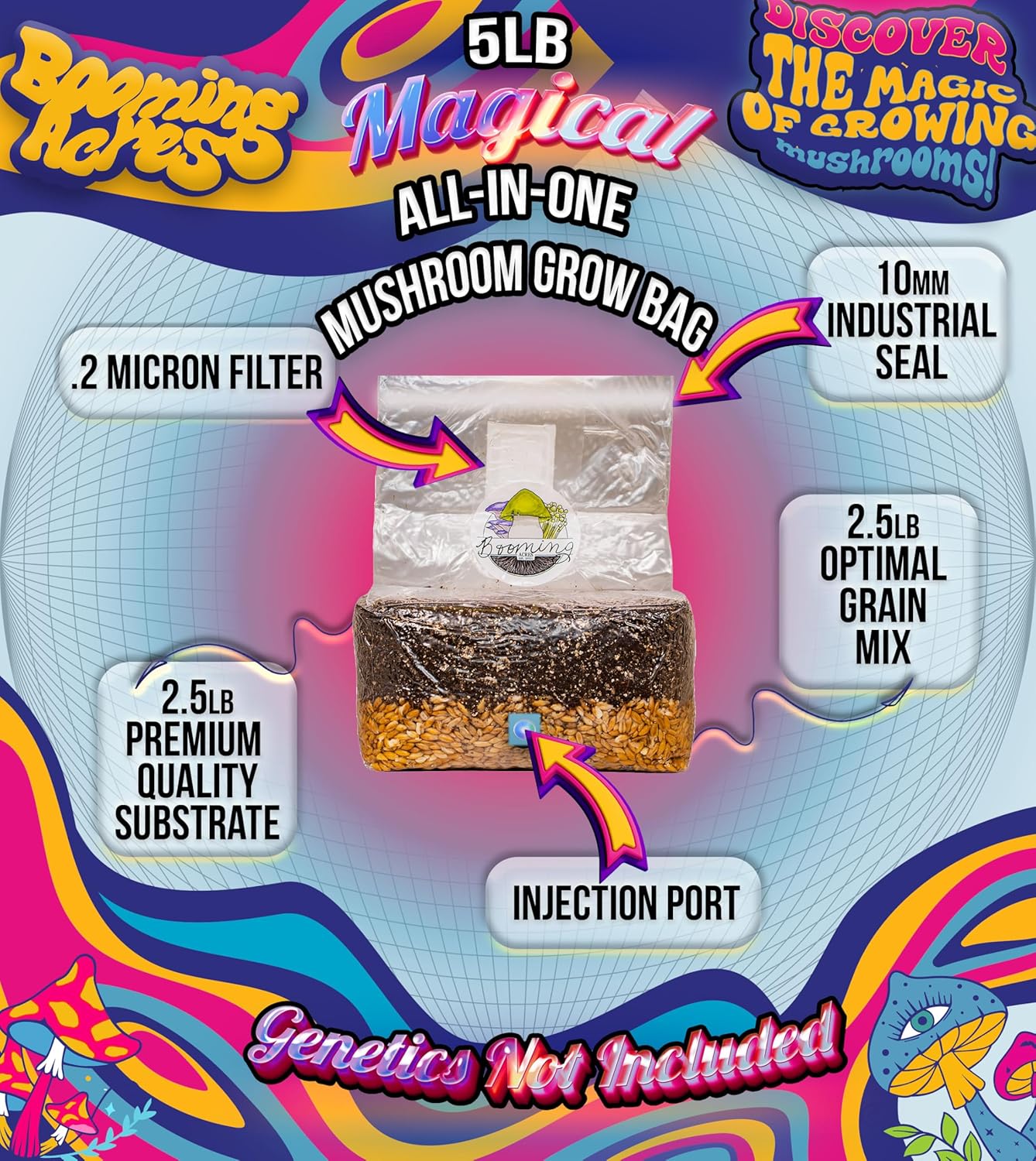 The Magical 5lb All-in-One Mushroom Grow Bag